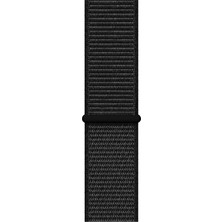 Quse Spor Loop Kordon, Apple Watch Series SE/10/9/8/7/6/5/4/3 Uyumlu 49mm-46mm-45mm-44mm-42mm, Siyah