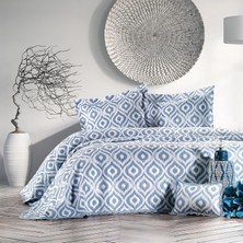 Zebra Casa All Days Ikat Indigo Tek Kişilik Yatak Örtüsü