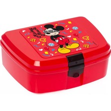 Herevin Gözlüklü Mickey Mouse Kırmızı Beslenme Kutusu Erkek Çocuk