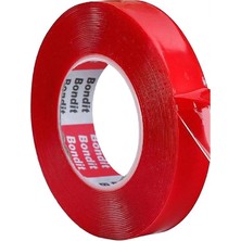Bondit Silikonlu Çift Taraflı Akrilik Şeffaf Bant 15MM x 5 m