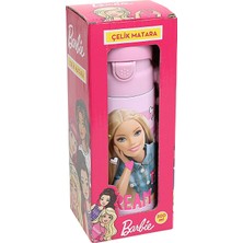 Frocx Kız Çocuk Barbie Paslanmaz Çelik Suluk Matara Pembe 500 ml