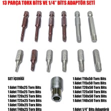 Site Hırdavat 13 Parça Adaptörlü Torx Bits Seti