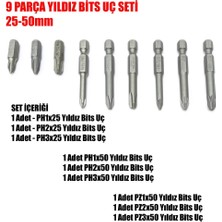 Site Hırdavat 9 Parça Yıldız Bits Seti 25-50Mm