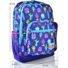 Coral High 23108 Kaktüs Desenli Okul Çantası Seti 3'lü