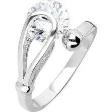Tesbihane Starlight Diamond Pİrlanta Montür Elegance 925 Ayar Gümüş Kadın Tektaş Yüzük