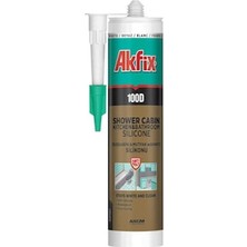 Akfix 100D Şeffaf Duşakabin Silikonu 310 Ml + Silikon Tabancası