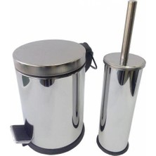 Arçe Çöp Kovası Banyo Seti 8 Lt Klozet Fırçası