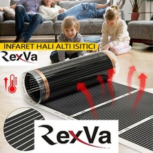 MULTİTEKNİK 3 Adet 25X80 rexva bağlantı Karbon Isıtıcı Film+Analog Termostat Kablolu