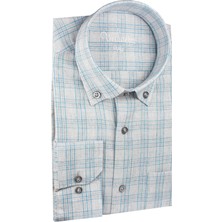 Varetta Erkek Mavi Kareli Pamuklu Uzun Kollu Gömlek