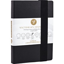 Victoria's Journals Copelle Bullet Journal Bloknot Siyah 14x21 Cm A5 240 Sayfa Noktalı Defter