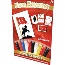 Kumbo Kum Boyama Türk Bayrağı - 30 Ağustos Zafer Bayramı Özel Kum Boyama Aktivite Seti