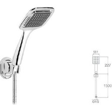 Arçe Mafsallı Kare Duş Seti