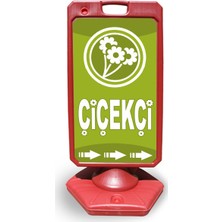 ReklamEdiyoruz Çiçekçi Yeşil Reklam ve Yönlendirme Uyarı Dubasi A Tabela Kırmızı