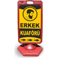 ReklamEdiyoruz Erkek Kuaför Reklam ve Yönlendirme Uyarı Dubasi A Tabela Kırmızı