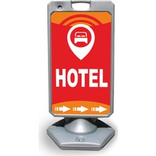 ReklamEdiyoruz Hotel Reklam ve Yönlendirme Uyarı Dubasi A Tabela Gri