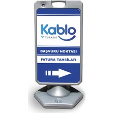 ReklamEdiyoruz Kablo Reklam ve Yönlendirme Uyarı Dubasi A Tabela Gri