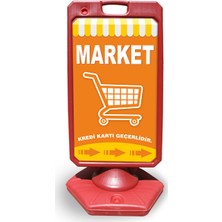ReklamEdiyoruz Market Reklam ve Yönlendirme Uyarı Dubasi A Tabela Kırmızı