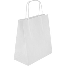 Morpack Beyaz Kraft Çanta 25 x 12 x 31 cm 25'li