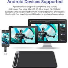 Huion Inspiroy Dial Q620M Android Desteklenen Kablosuz Çizim Grafik Tablet