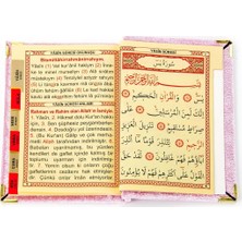 İhvan 20 Adet Kadife Kaplı Yasin Kitabı  Allah Lafızlı  İsme Özel Plakalı  Cep Boy  Pembe  1125