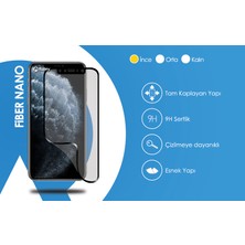 KZY Samsung Galaxy A01 Şeffaf Airbag Antishock Köşeli Silikon Kılıf + Tam Kaplayan Fiber Nano Ekran Koruyucu 6D Nano Cam