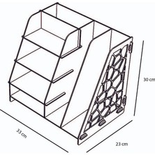 Kuk Design Voronoi Masaüstü Organizer Düzenleyici A4 Evrak Rafı Beyaz