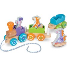 Melissa&Doug Ahşap Çek Çek Tren - Sallanan Çiftlik Hayvanları