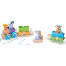 Melissa&Doug Ahşap Çek Çek Tren - Sallanan Çiftlik Hayvanları