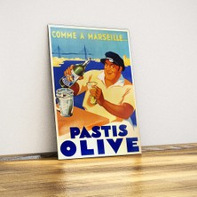 Javvuz  Pastis Olive   Dekoratif Metal Plaka