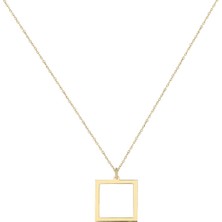 Glorria Altın Kare Kolye