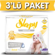 Sleepy Sensitive Islak Havlu 3 X 50'li