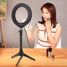 Ally Puluz 6,2 cm LED Işık 16 cm Stand Youtuber Canlı Yayın Selfie Tiktok Makeup AL-32486