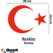 Quart Ay Yıldız Sticker Türk Bayrağı Sticker