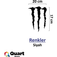 Quart Monster Pençe - Far ve Cam Sticker