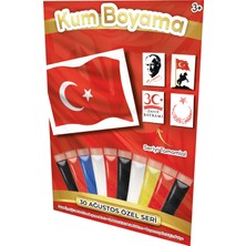 Kumbo Kum Boyama Şanlı Türk Bayrağı - 30 Ağustos Zafer Bayramı Özel Kum Boyama Aktivite Seti