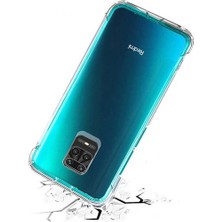 KZY Xiaomi Redmi Note 9s / Note 9 Pro Şeffaf Airbag Antishock Köşe Korumalı Silikon Kılıf ve Fibernano Tam Kaplayan Ekran Koruyucu