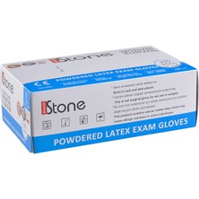 Stone Pudralı Latex Eldiven L Beyaz