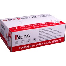 Stone Pudralı Latex Eldiven M Beyaz