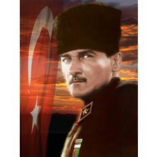 Ateş Anıt Atatürk Kanvas Tablo-35
