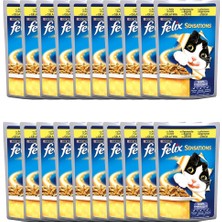 Felix Sensations Jellies Tavuklu ve Havuçlu Yaş Kedi Maması 100 gr 20'li Paket