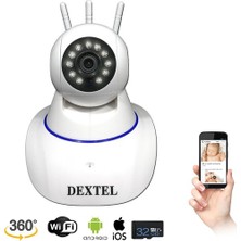 Dextel 360º Gerçek Hd Wifi Kablosuz 3 Antenli Ip Bebek ve Güvenlik Kamerası