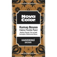 Nova Color Kumaş Boyası Kahverengi Standart Boya 12 gr Naylon Pamuk Yün İpek İçin
