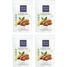 KetoCook Ketojenik Badem Unu ( Almond Flour ) Quadro Avantajlı Set 300 gram X 4 Adet