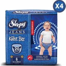Sleepy Jeans Külot Bez 6 Numara  X Large 4'Lü Jumbo 15-25 Kg