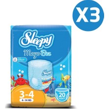 Sleepy Mayo Külot Bez 4 Numara Max 3'Lü Paket 4-14 Kg