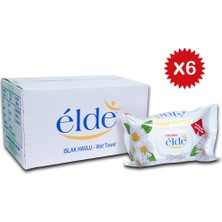 Elde Islak Havlu Papatya Premium  100 x 6'lı  Paket