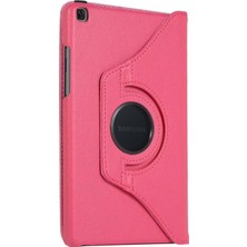 Microsonic Samsung Galaxy Tab S6 Lite 10.4" P610 Kılıf 360 Rotating Stand Deri Pembe