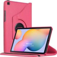 Microsonic Samsung Galaxy Tab S6 Lite 10.4" P610 Kılıf 360 Rotating Stand Deri Pembe