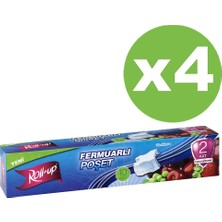 Roll-Up Fermuarlı Buzdolabı Poşeti 4 Kutu