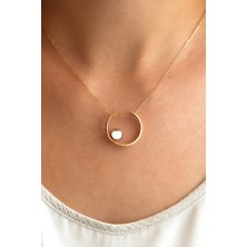 Semiz Kuyumculuk Taşsız Özel Tasarım Yuvarlak Kolye